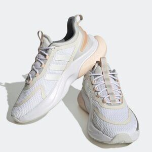 Adidas AlphaBounce+ Low Running Sneakers HP6147 Peach/White Size 9.5 NIB